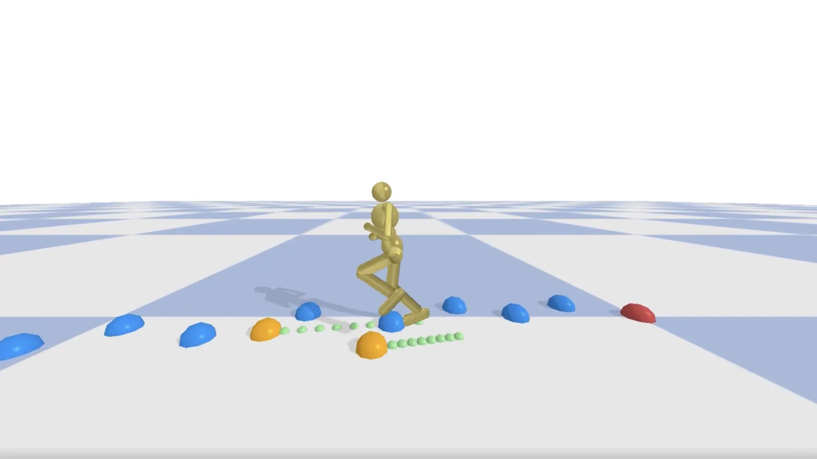 Imitation-Free Diffusion Policy Training for Humanoid Footstep Planning